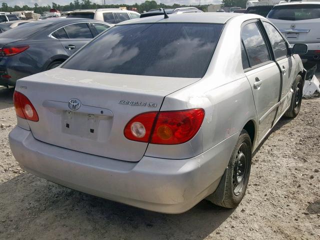 JTDBR32E830044048 - 2003 TOYOTA COROLLA CE SILVER photo 4