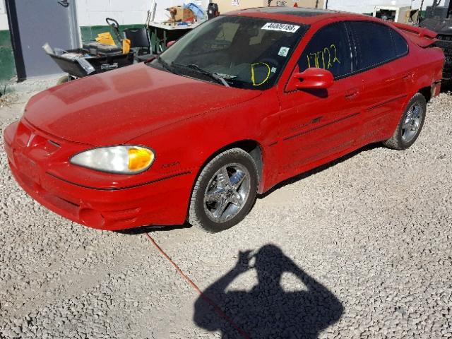 1G2NW52EXYM829046 - 2000 PONTIAC GRAND AM G RED photo 2