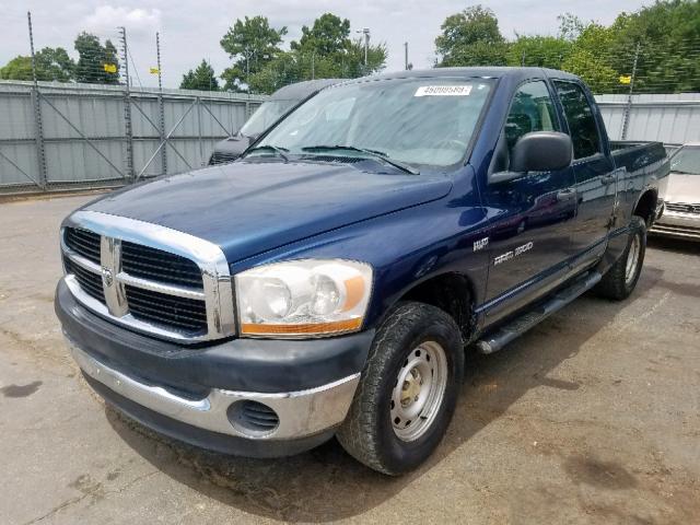 1D7HU18256J131680 - 2006 DODGE RAM 1500 S BLUE photo 2