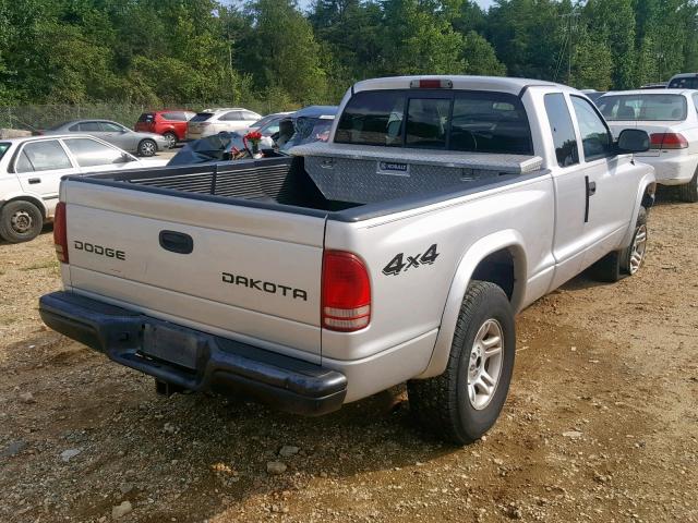 1D7HG32N33S190626 - 2003 DODGE DAKOTA SPO BLUE photo 4