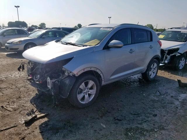 KNDPB3A29D7448194 - 2013 KIA SPORTAGE B SILVER photo 2