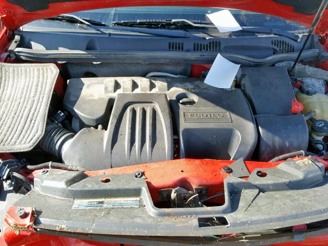 1G1AL15F677109278 - 2007 CHEVROLET COBALT LT RED photo 7