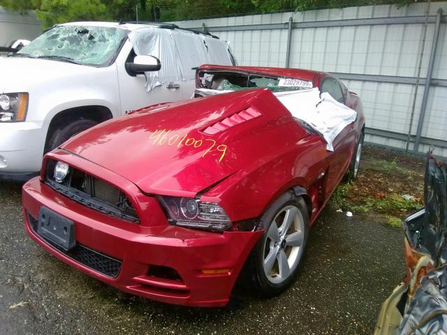 1ZVBP8CF0D5217850 - 2013 FORD MUSTANG GT RED photo 2