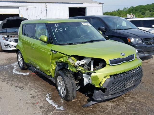 KNDJN2A26E7746596 - 2014 KIA SOUL GREEN photo 1