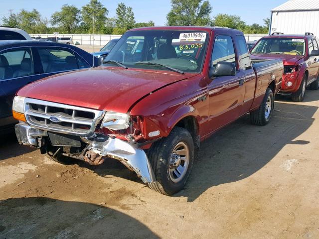 1FTYR14VXXPB72400 - 1999 FORD RANGER SUP RED photo 2