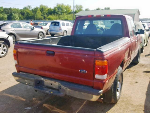 1FTYR14VXXPB72400 - 1999 FORD RANGER SUP RED photo 4