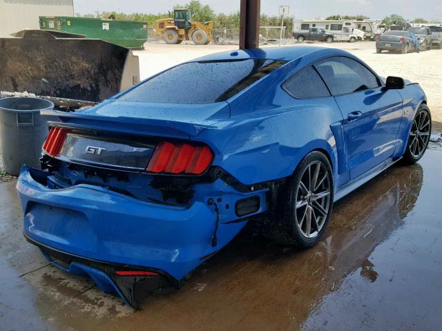 1FA6P8CF3H5344138 - 2017 FORD MUSTANG GT BLUE photo 4