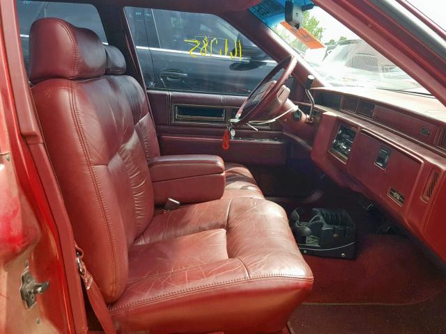 1G6CD53B3P4315652 - 1993 CADILLAC DEVILLE MAROON photo 5