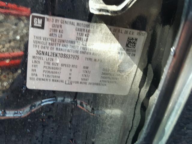 3GNAL2EK7DS637975 - 2013 CHEVROLET CAPTIVA LS 黑色 照片 10