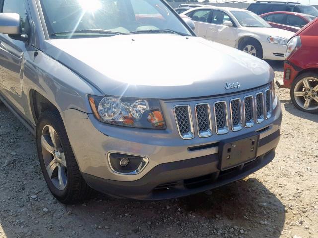 1C4NJDEB7HD171692 - 2017 JEEP COMPASS LA SILVER photo 9