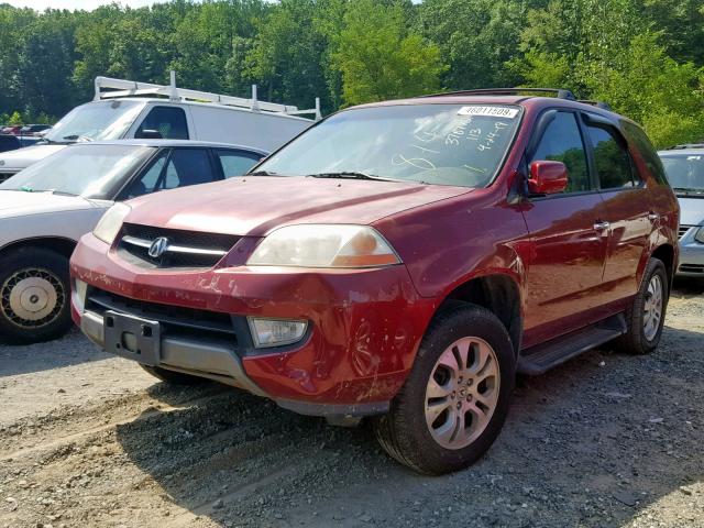 2HNYD188X3H550226 - 2003 ACURA MDX TOURIN BURGUNDY photo 2