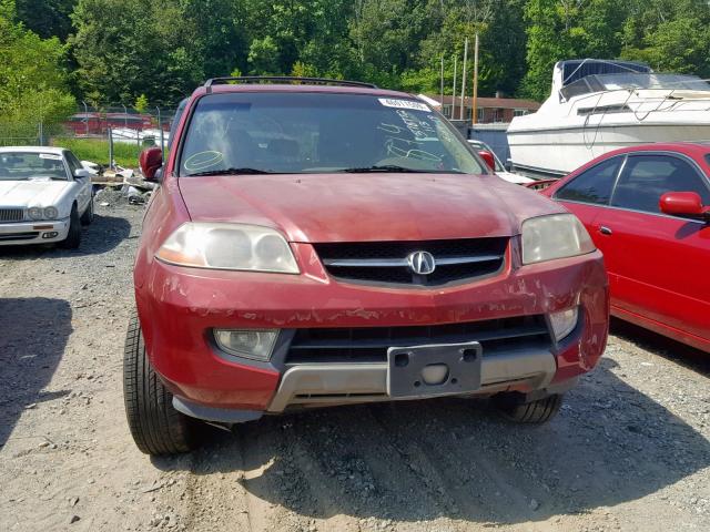 2HNYD188X3H550226 - 2003 ACURA MDX TOURIN BURGUNDY photo 9