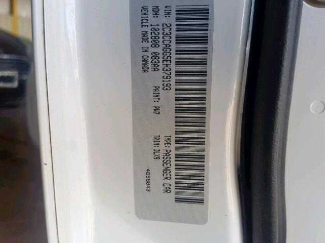 2C3CCAGG5EH379193 - 2014 CHRYSLER 300 S WHITE photo 10