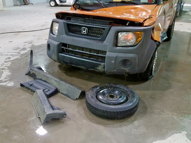 5J6YH28716L009882 - 2006 HONDA ELEMENT EX ORANGE photo 9