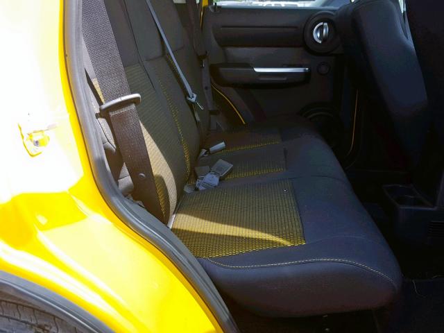 1D4PU6GX1BW535740 - 2011 DODGE NITRO DETO YELLOW photo 6