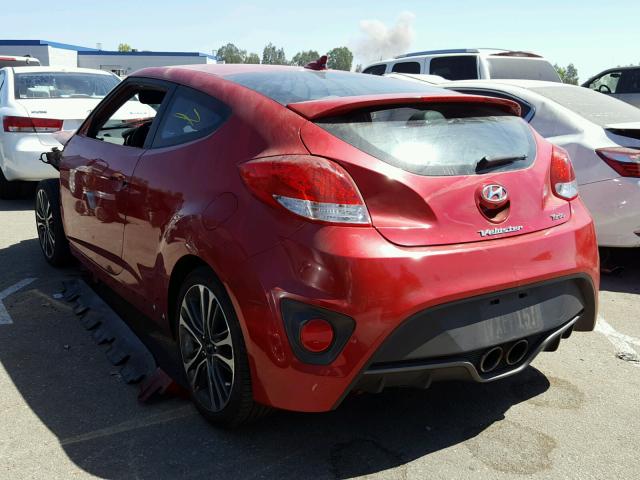 KMHTC6AE6GU302229 - 2016 HYUNDAI VELOSTER T RED photo 3