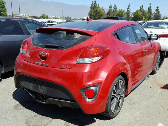 KMHTC6AE6GU302229 - 2016 HYUNDAI VELOSTER T RED photo 4