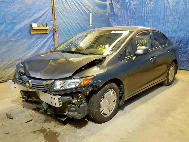 2HGFB2F64CH325313 - 2012 HONDA CIVIC HF GRAY photo 2