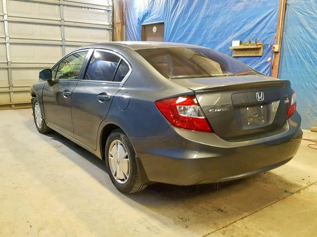 2HGFB2F64CH325313 - 2012 HONDA CIVIC HF GRAY photo 3