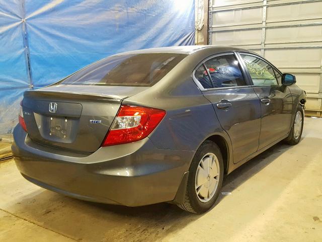 2HGFB2F64CH325313 - 2012 HONDA CIVIC HF GRAY photo 4