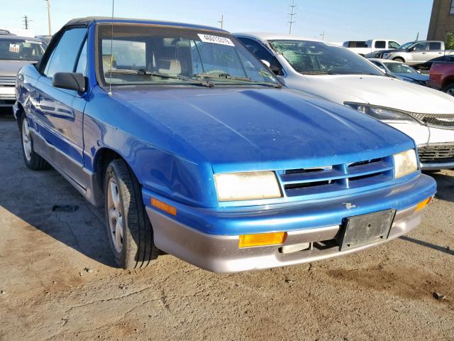 3B3XP6532PT582178 - 1993 DODGE SHADOW ES BLUE photo 1