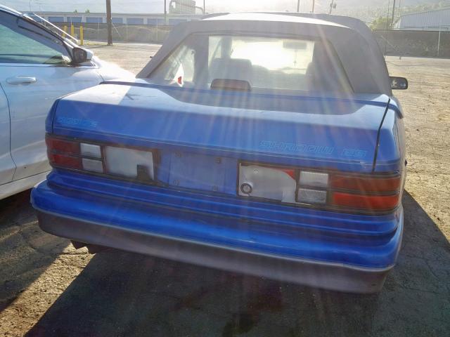 3B3XP6532PT582178 - 1993 DODGE SHADOW ES BLUE photo 9