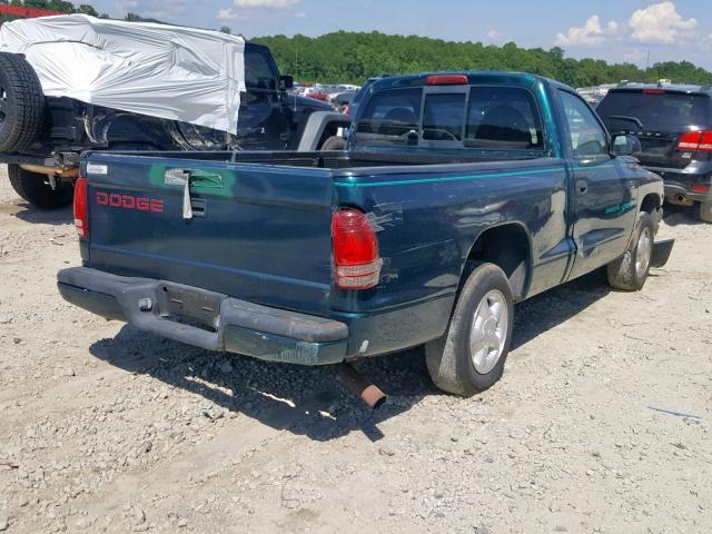 1B7FL26X7WS714609 - 1998 DODGE DAKOTA GREEN photo 4