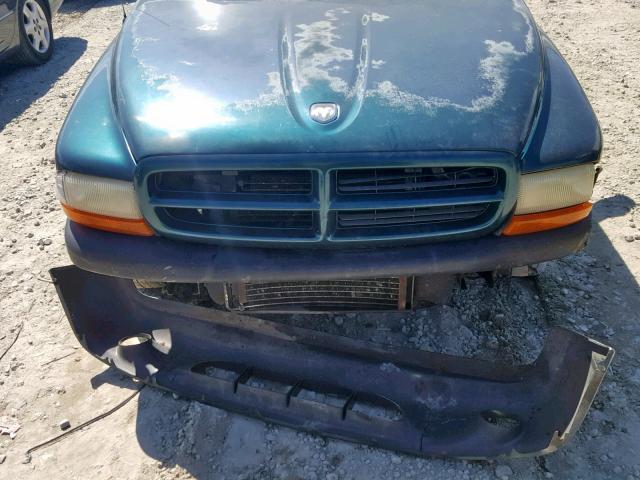 1B7FL26X7WS714609 - 1998 DODGE DAKOTA GREEN photo 7