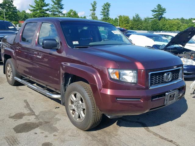 2HJYK16397H543952 - 2007 HONDA RIDGELINE RED photo 1