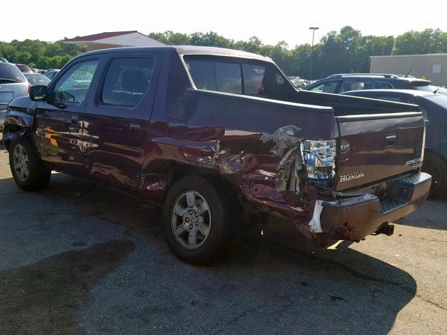 2HJYK16397H543952 - 2007 HONDA RIDGELINE RED photo 9