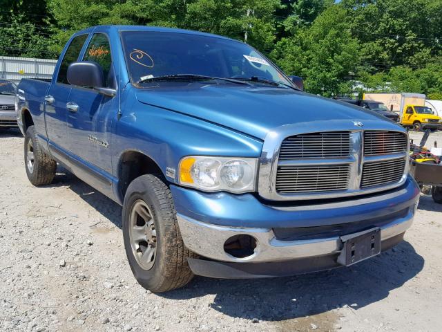 1D7HU18D75J617116 - 2005 DODGE RAM 1500 S BLUE photo 1