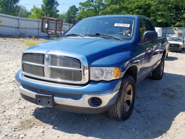 1D7HU18D75J617116 - 2005 DODGE RAM 1500 S BLUE photo 2