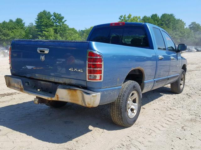 1D7HU18D75J617116 - 2005 DODGE RAM 1500 S BLUE photo 4