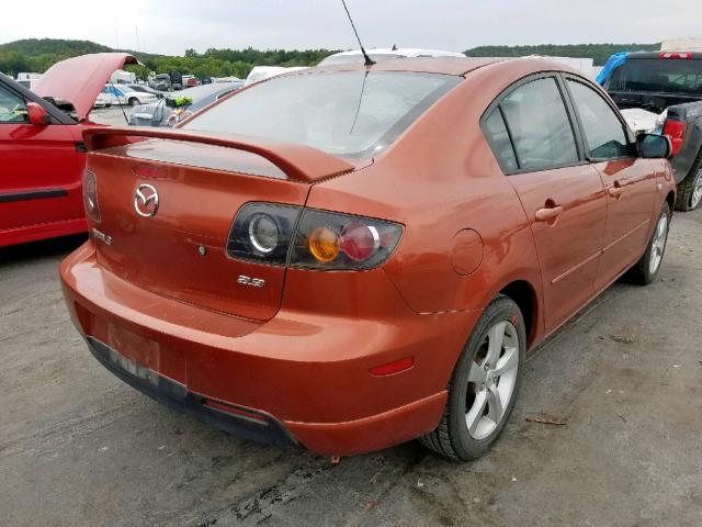 JM1BK123341178694 - 2004 MAZDA 3 S ORANGE photo 4