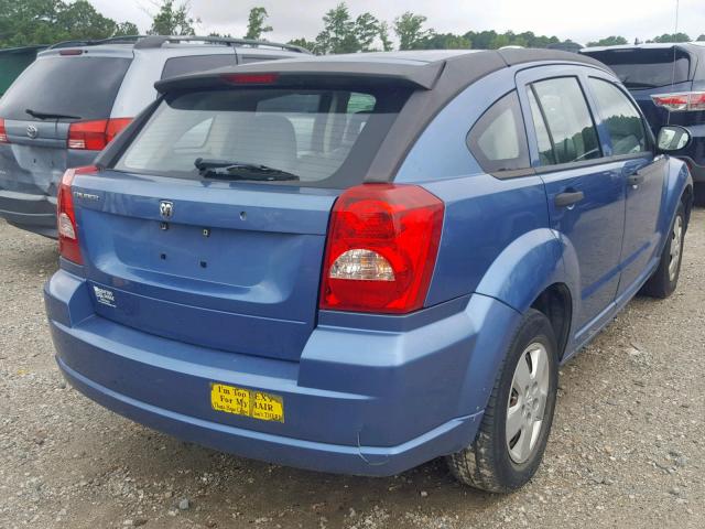 1B3HB28B87D139067 - 2007 DODGE CALIBER BLUE photo 4