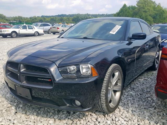 2C3CDXHG6EH330146 - 2014 DODGE CHARGER SX BLACK photo 2