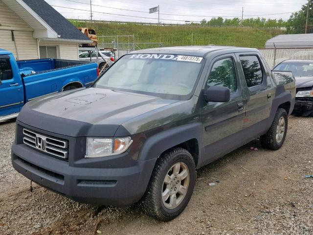 2HJYK16516H517295 - 2006 HONDA RIDGELINE GREEN photo 2