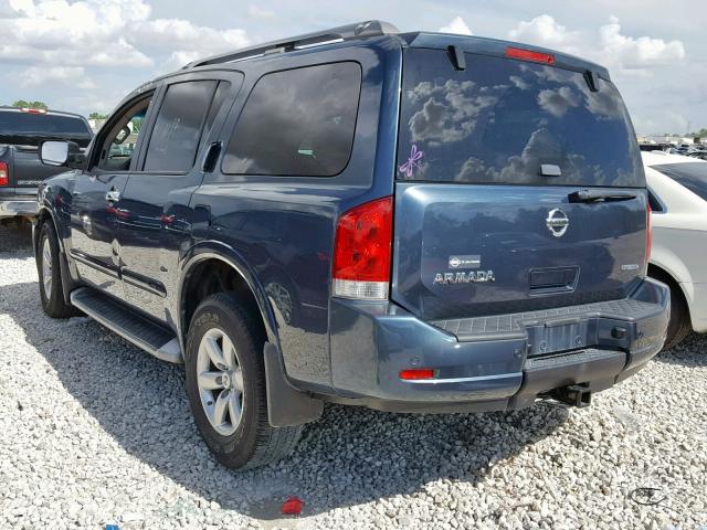 5N1BA0ND8EN610848 - 2014 NISSAN ARMADA SV BLUE photo 3