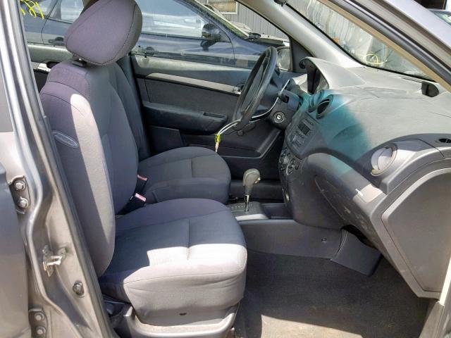 KL1TD56688B254315 - 2008 CHEVROLET AVEO BASE Сұр фото 5