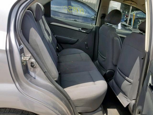 KL1TD56688B254315 - 2008 CHEVROLET AVEO BASE Сұр фото 6