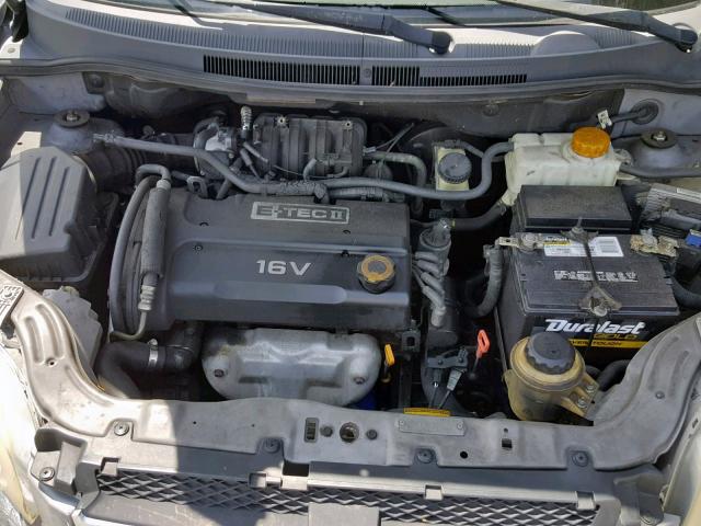 KL1TD56688B254315 - 2008 CHEVROLET AVEO BASE Сұр фото 7