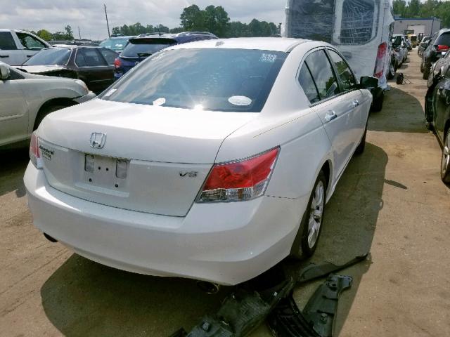 5KBCP3F86AB005053 - 2010 HONDA ACCORD EXL WHITE photo 4