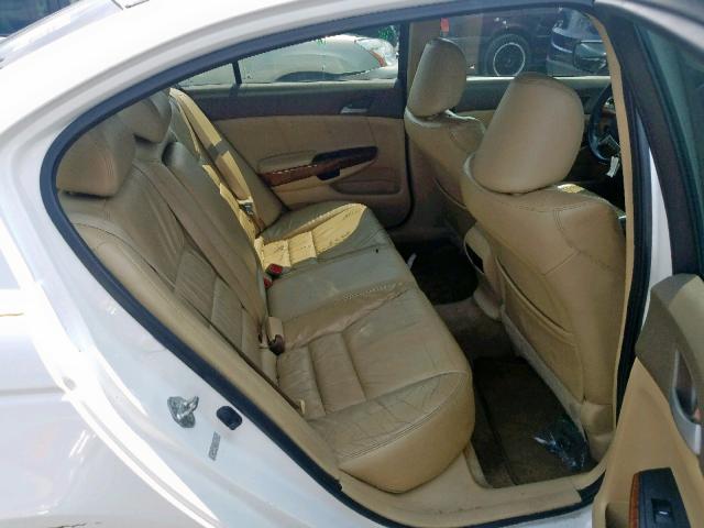 5KBCP3F86AB005053 - 2010 HONDA ACCORD EXL WHITE photo 6