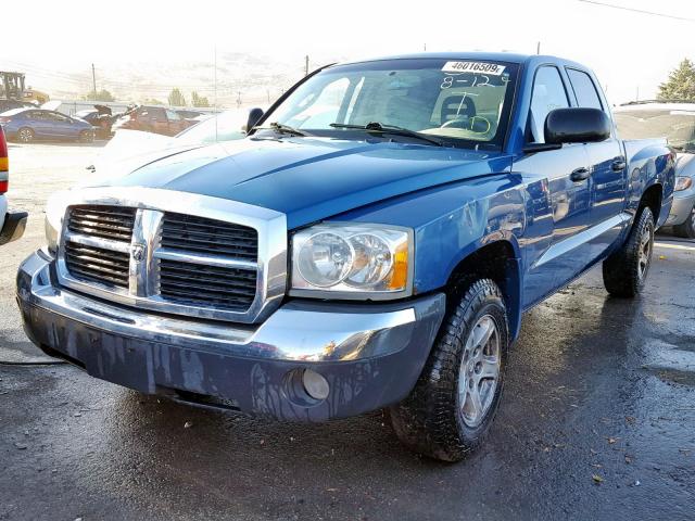 1D7HW48N55S219367 - 2005 DODGE DAKOTA QUA BLUE photo 2