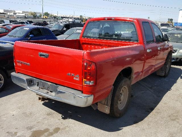 1D7HU18DX4S760733 - 2004 DODGE RAM 1500 S RED photo 4