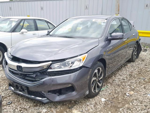 1HGCR3F87GA011214 - 2016 HONDA ACCORD EXL GRAY photo 2