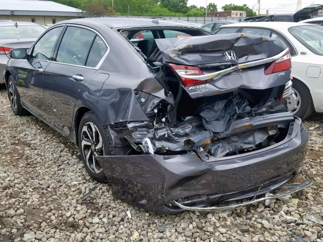 1HGCR3F87GA011214 - 2016 HONDA ACCORD EXL GRAY photo 3