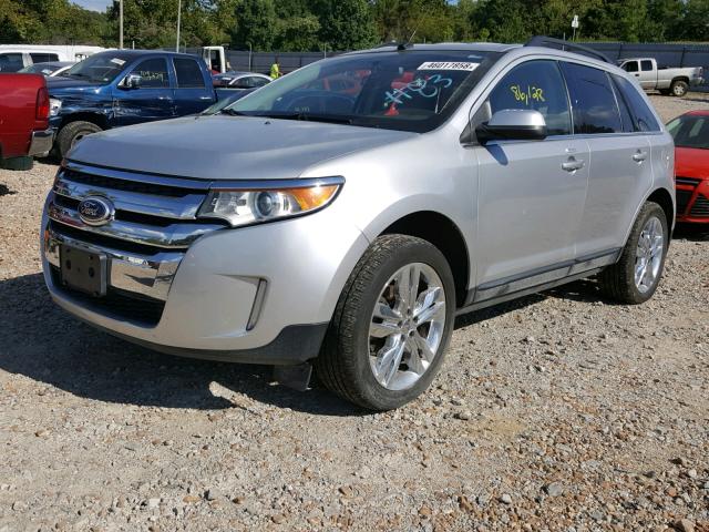 2FMDK4KC1CBA45344 - 2012 FORD EDGE LIMIT SILVER photo 2