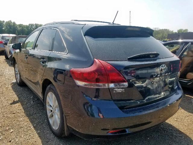 4T3BA3BB1DU043690 - 2013 TOYOTA VENZA LE BLACK photo 3