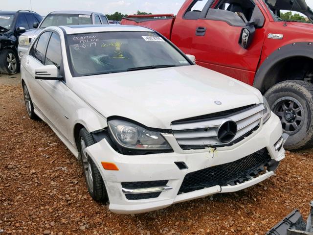 WDDGF4HB1CA619544 - 2012 MERCEDES-BENZ C 250 WHITE photo 1